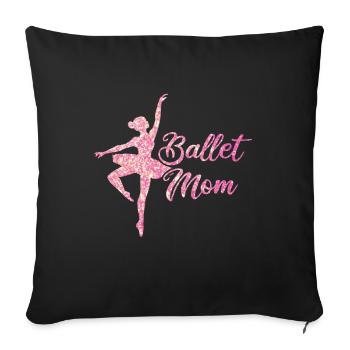 Ballet - Coussin et housse de 45 x 45 cm - noir - Devant