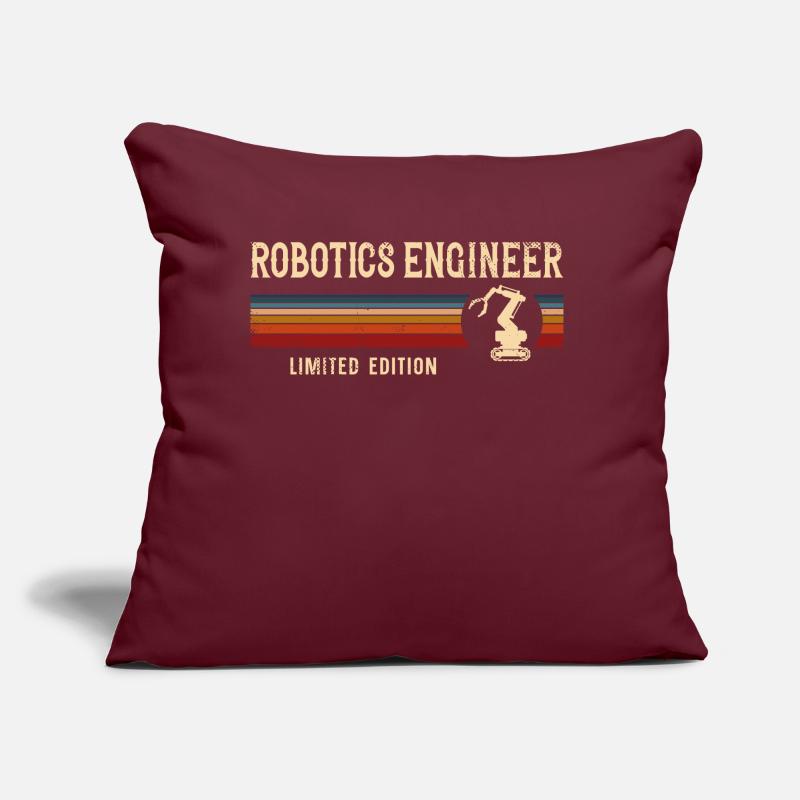 Robot Robotics Engineer Retro Sofakissen mit Füllung 45 x 45 cm