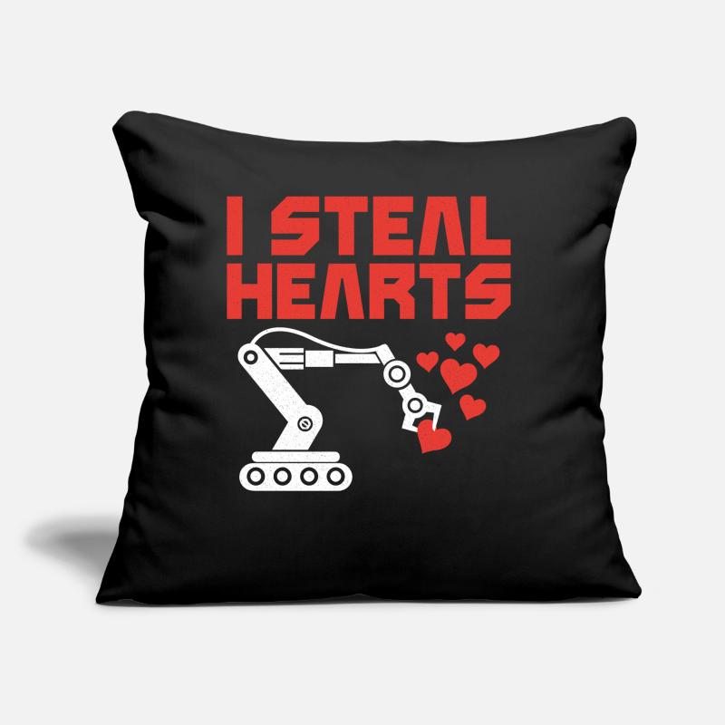 Robot Robotics Engineer Valentines Sofakissen mit Füllung 45 x 45 cm