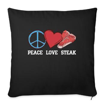 Steak - Sofakissen mit Füllung 45 x 45 cm - Schwarz - Vorne