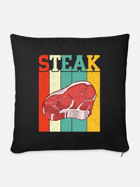 Steak - Sofakissen mit Füllung 45 x 45 cm - Schwarz