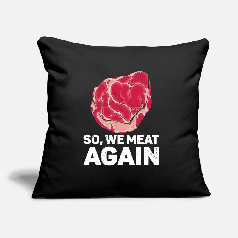 Bifteck Coussin et housse de 45 x 45 cm