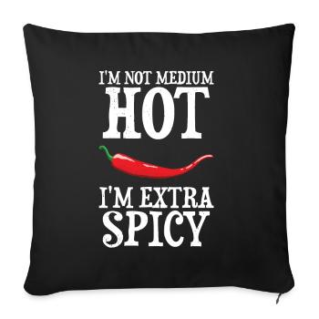 Piment - Coussin et housse de 45 x 45 cm - noir - Devant