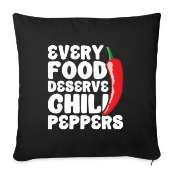 Chili-Pfeffer - Sofakissen mit Füllung 45 x 45 cm - Schwarz - Vorne