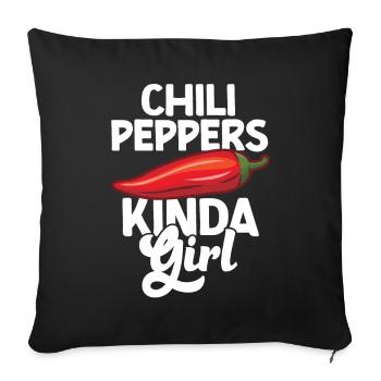 Chili-Pfeffer - Sofakissen mit Füllung 45 x 45 cm - Schwarz - Vorne