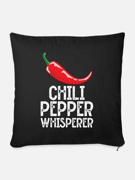 Chili-Pfeffer - Sofakissen mit Füllung 45 x 45 cm - Schwarz