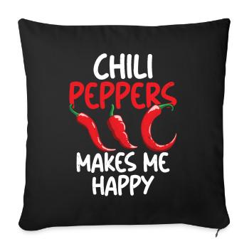 Chili-Pfeffer - Sofakissen mit Füllung 45 x 45 cm - Schwarz - Vorne