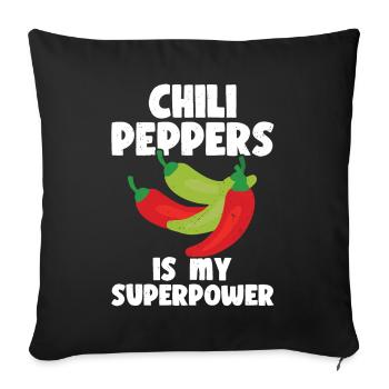 Piment - Coussin et housse de 45 x 45 cm - noir - Devant