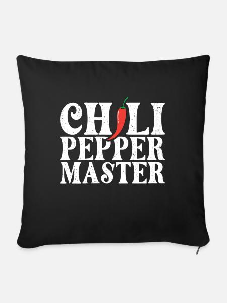 Chili-Pfeffer - Sofakissen mit Füllung 45 x 45 cm - Schwarz
