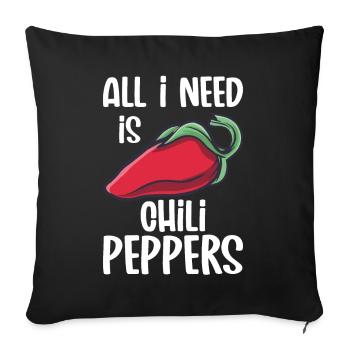 Piment - Coussin et housse de 45 x 45 cm - noir - Devant