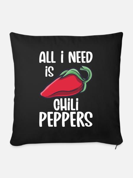 Chili-Pfeffer - Sofakissen mit Füllung 45 x 45 cm - Schwarz