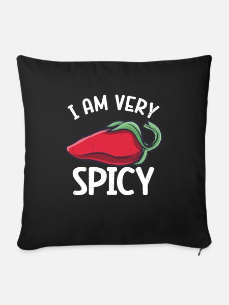 Chili-Pfeffer - Sofakissen mit Füllung 45 x 45 cm - Schwarz