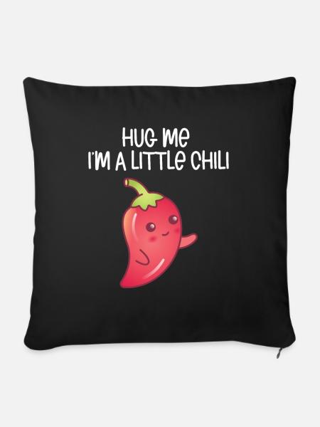 Chili-Pfeffer - Sofakissen mit Füllung 45 x 45 cm - Schwarz