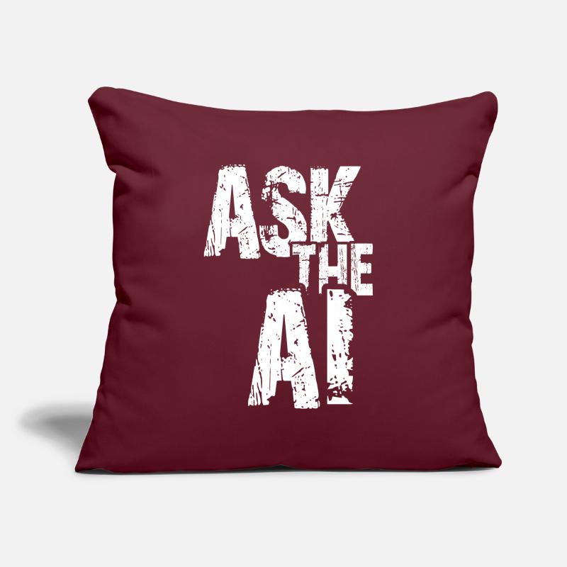 AI Artificial Intelligence Funny Nerd Saying Sofa pillow with filling 45cm x 45cm