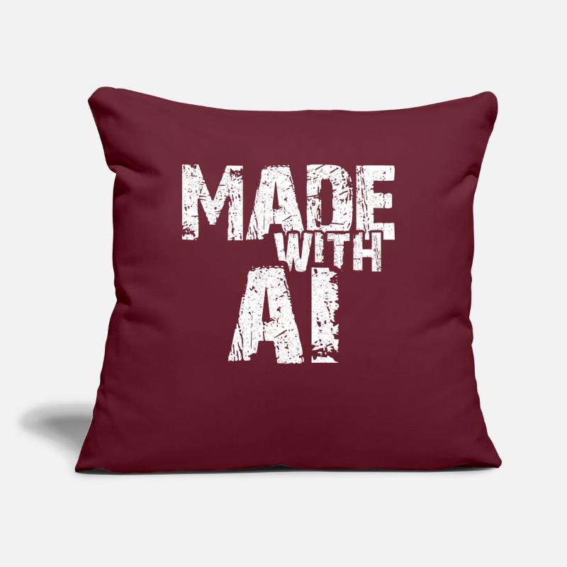 AI Artificial Intelligence Funny Nerd Saying Sofa pillow with filling 45cm x 45cm
