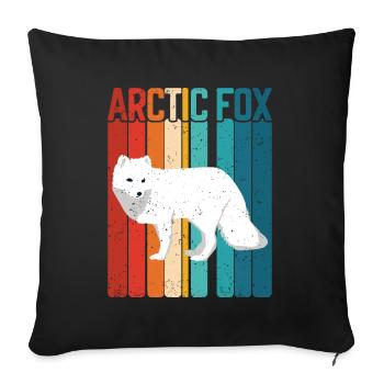 Artic fox lovers from Arctic fox - Sofa pillow with filling 45cm x 45cm - black - Front