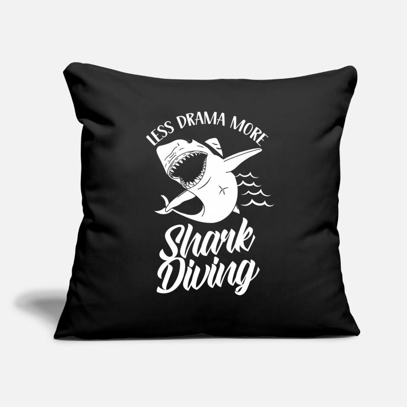 Moins de drame Plus de plongée avec les requins Plongée avec les requins Requins Coussin et housse de 45 x 45 cm