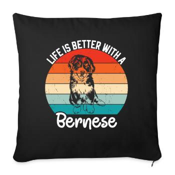 Berner - Sofakissen mit Füllung 45 x 45 cm - Schwarz - Vorne
