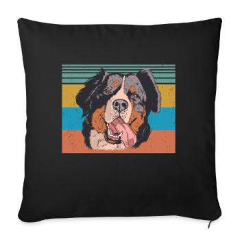 Bernese - Sofa pillow with filling 45cm x 45cm - black - Front