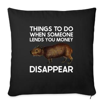 Capybara Animal Rodent Capibara - Sofa pillow with filling 45cm x 45cm - black - Front