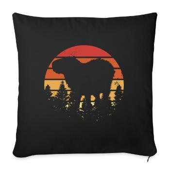 Capybara Animal Rodent Capibara - Sofa pillow with filling 45cm x 45cm - black - Front