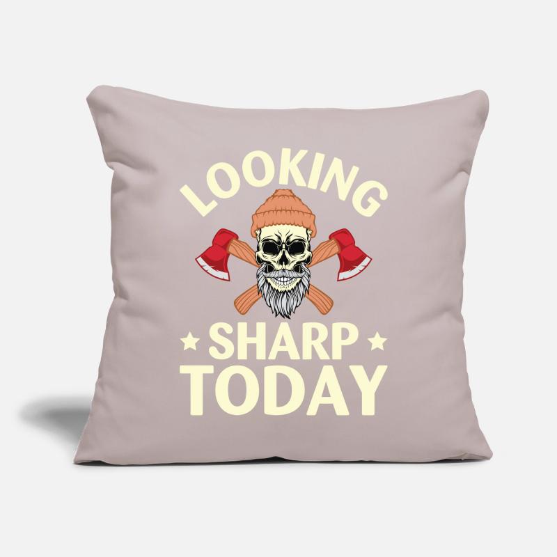 Funny Looking Sharp Today For Axe Thrower Sofakissen mit Füllung 45 x 45 cm