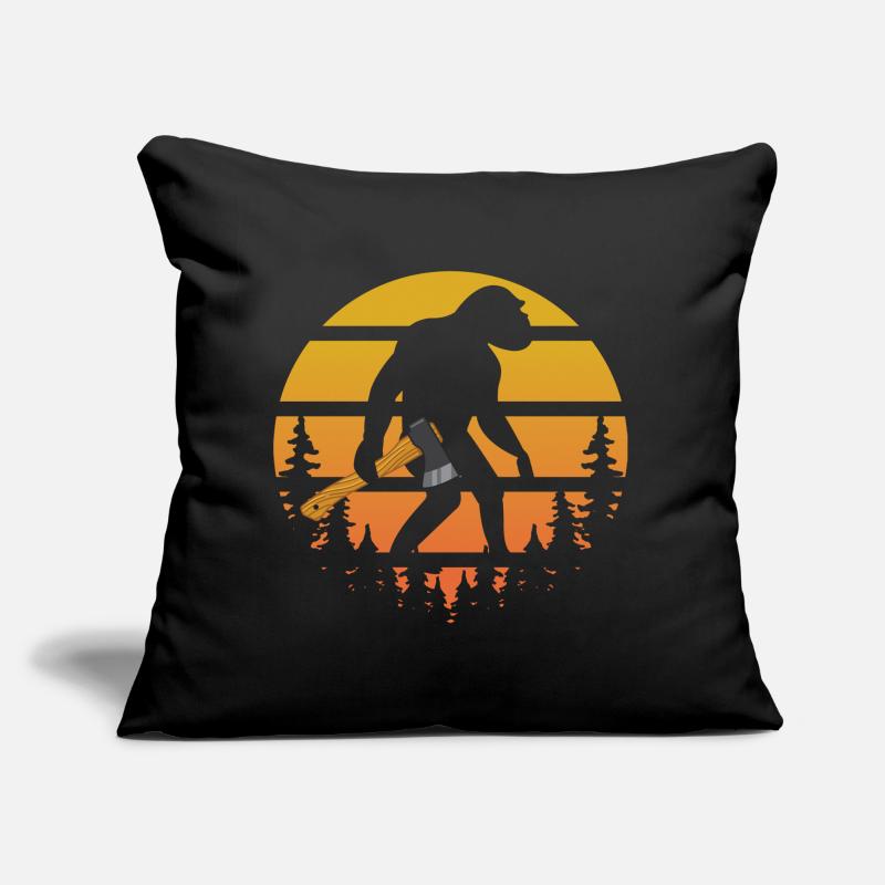 Retro Sasquatch Axe Throwing For Axe Thrower Sofakissen mit Füllung 45 x 45 cm
