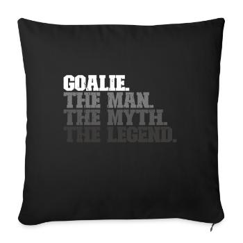 Gardien de but de football du gardien de but de football - Coussin et housse de 45 x 45 cm - noir - Devant