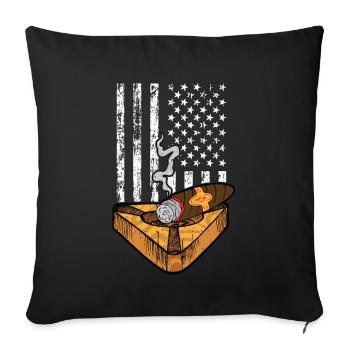 Fumeurs de cigarettes de cigares - Coussin et housse de 45 x 45 cm - noir - Devant