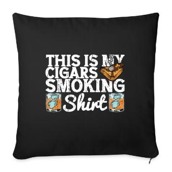 Fumeurs de cigarettes de cigares - Coussin et housse de 45 x 45 cm - noir - Devant