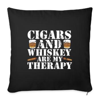 Fumeurs de cigarettes de cigares - Coussin et housse de 45 x 45 cm - noir - Devant