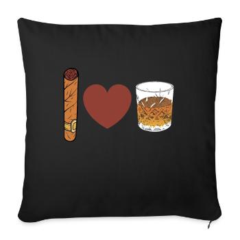 Fumeurs de cigarettes de cigares - Coussin et housse de 45 x 45 cm - noir - Devant