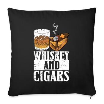 Fumeurs de cigarettes de cigares - Coussin et housse de 45 x 45 cm - noir - Devant