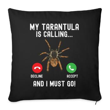 Tarantula - Sofa pillow with filling 45cm x 45cm - black - Front