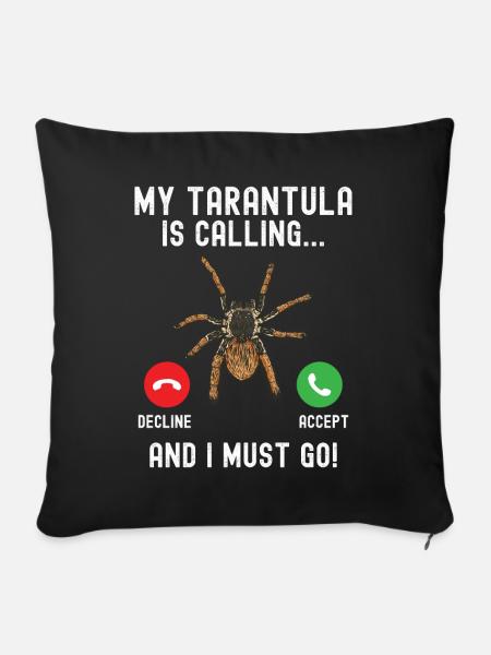 Tarantel - Sofakissen mit Füllung 45 x 45 cm - Schwarz