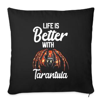Tarantula - Sofa pillow with filling 45cm x 45cm - black - Front
