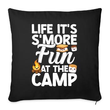 Marshmallow S'more - Sofa pillow with filling 45cm x 45cm - black - Front