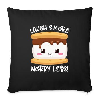 Marshmallow S'more - Sofa pillow with filling 45cm x 45cm - black - Front
