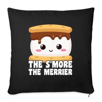 Marshmallow S'more - Sofa pillow with filling 45cm x 45cm - black - Front