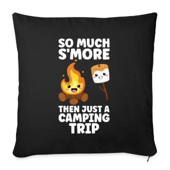 Marshmallow S'more - Sofa pillow with filling 45cm x 45cm - black - Front