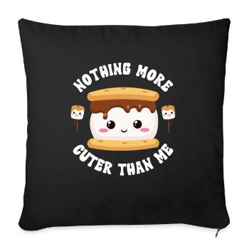Marshmallow S'more - Sofa pillow with filling 45cm x 45cm - black - Front