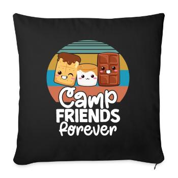 Marshmallow S'more - Sofa pillow with filling 45cm x 45cm - black - Front