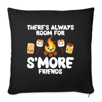 Marshmallow S'more - Sofa pillow with filling 45cm x 45cm - black - Front