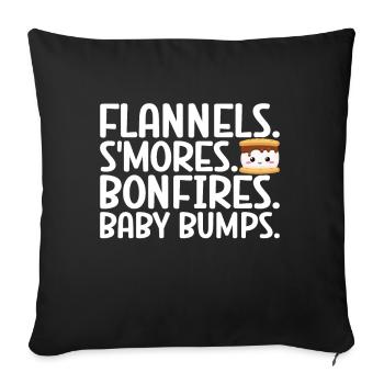 Marshmallow S'more - Sofa pillow with filling 45cm x 45cm - black - Front