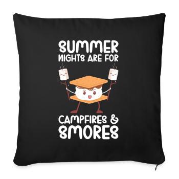 Marshmallow S'more - Sofa pillow with filling 45cm x 45cm - black - Front