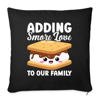 Marshmallow S'more - Sofa pillow with filling 45cm x 45cm - black - Front