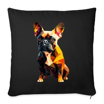 French Bulldog Frenchie Französische Bulldogge - Sofa pillow with filling 45cm x 45cm - black - Front