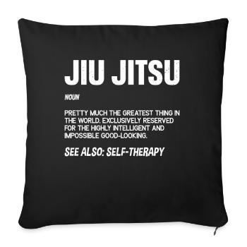 Jiu Jitsu - Sofakissen mit Füllung 45 x 45 cm - Schwarz - Vorne