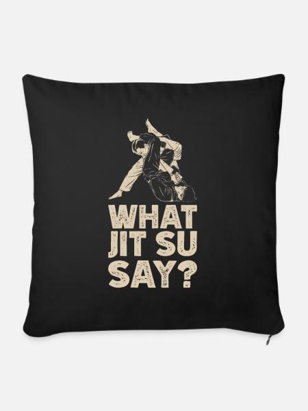 Jiu Jitsu - Sofakissen mit Füllung 45 x 45 cm - Schwarz
