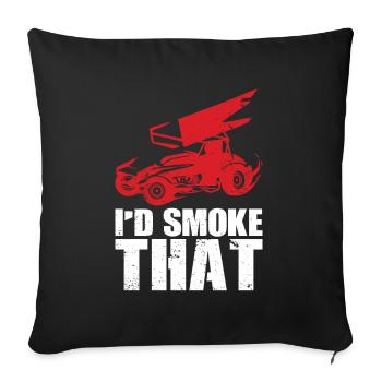 Sprint Car Racing Flag Vintage Racer Dirt Track - Sofa pillow with filling 45cm x 45cm - black - Front